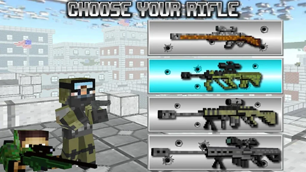 American Block Sniper Survival MOD APK ilimitado todo