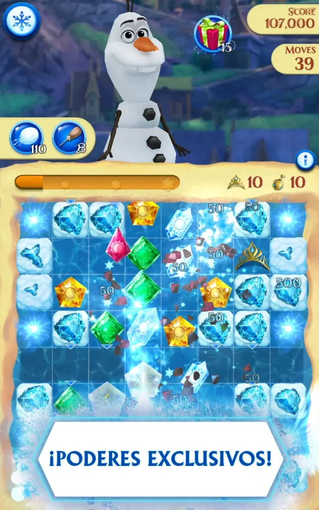 Disney Frozen Free Fall mod apk dinero infinito y gemas