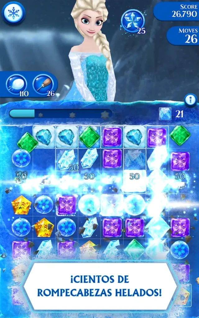 Disney Frozen Free Fall mod apk ilimitado todo